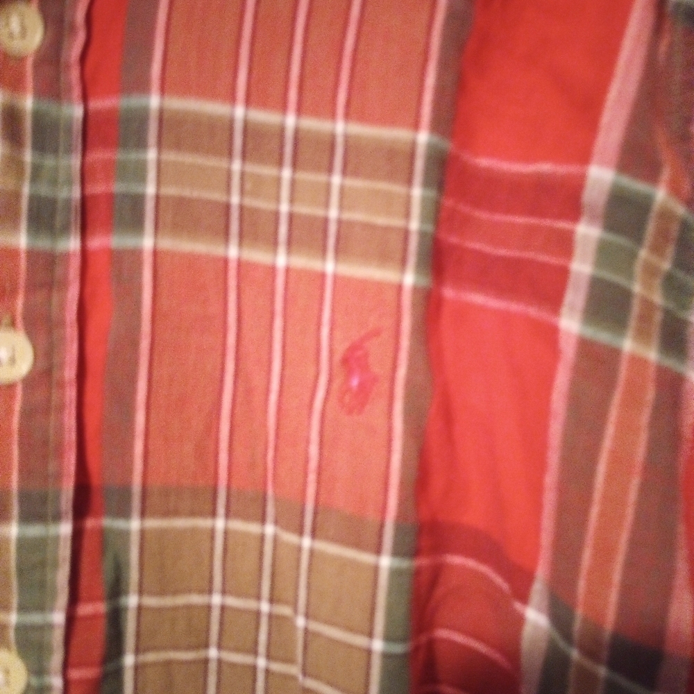 Ralph Lauren Sport men's short sleeve button down plaid shirt - Picture 3 of 5